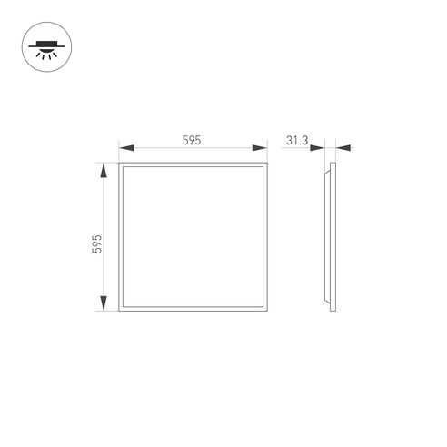 Светильник DL-TITAN-S600x600-40W Day4000 (WH, 120 deg, CRI90, 230V) (Arlight, IP40 Металл, 7 лет)