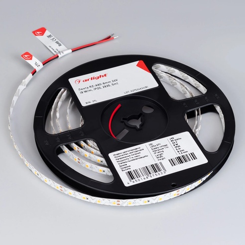 Лента светодиодная RZ-A80-8mm 24V Day4000 (8 W/m, IP20, 2835, 5m) (Arlight, -)