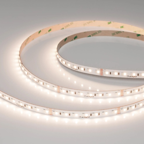 Лента RT-A168-10mm 24V RGBW-Day (20 W/m, IP20, 5m) (Arlight, высок.эфф.150 лм/Вт)