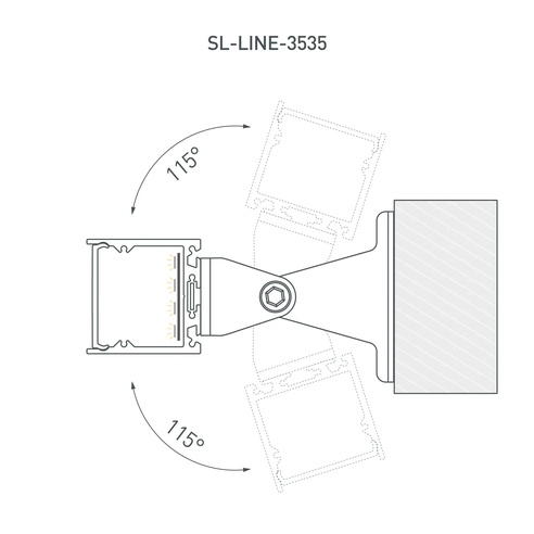 Профиль SL-LINE-3535-3000 BLACK (Arlight, Алюминий)