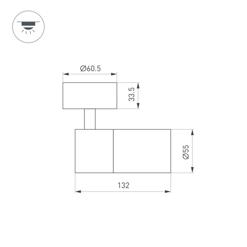 Светильник SP-ARTEMIS-SURFACE-FLAP-R55-12W Warm2700 (BK, 8-80 deg, 230V) (Arlight, IP20 Металл, 5 лет)