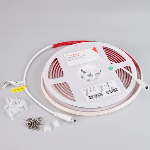 Лента светодиодная герметичная RTW-PSW-A308-12mm 24V Warm3500 (14 W/m, IP67, 2835, 5m) (Arlight, 5 лет)