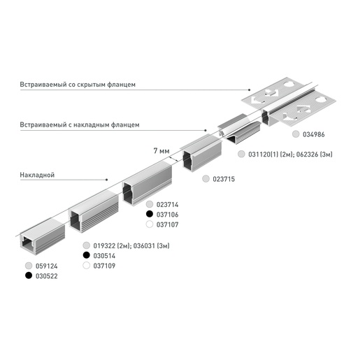 Профиль SL-LINIA8-FANTOM-2000 ANOD (Arlight, Алюминий)