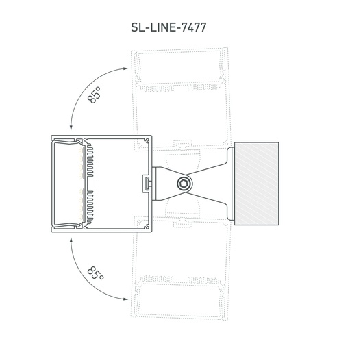 Профиль с экраном SL-LINE-7477-2500 ANOD+OPAL (Arlight, Алюминий)