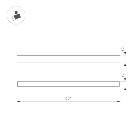 Светильник MAG-FLAT-25-L600-18W Warm3000 (WH, 100 deg, 24V) (Arlight, IP20 Металл, 3 года)