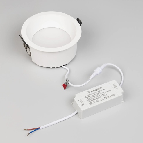 Светильник MS-DROP-BUILT-R137-24W Warm3000 (WH, 90 deg, 230V) (Arlight, IP54 Металл, 5 лет)
