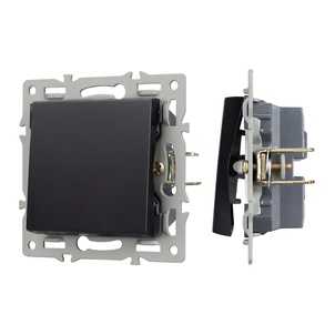 Механизм выключателя одноклавишный проходной SWT-MKP1-PL-BK (250V, 16A) (Arlight, -)