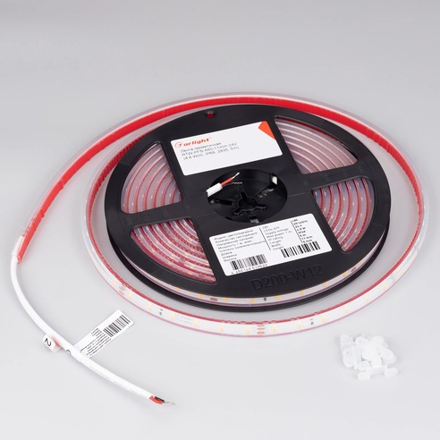 Лента светодиодная герметичная RTW-PFS-A60-11mm 24V White6000 (4.8 W/m, IP68, 2835, 5m) (Arlight, 4.8 Вт/м, IP68)