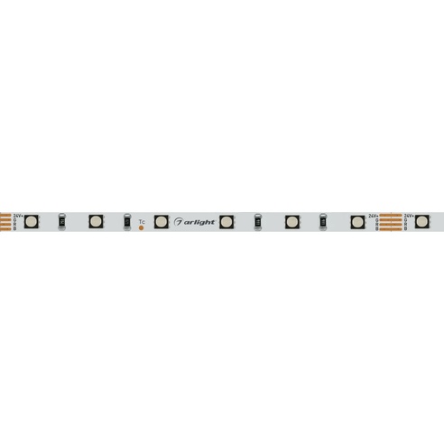 Лента светодиодная MINI-60-24V RGB 5mm (3535, 5m, LUX) (Arlight, 6 Вт/м, IP20)