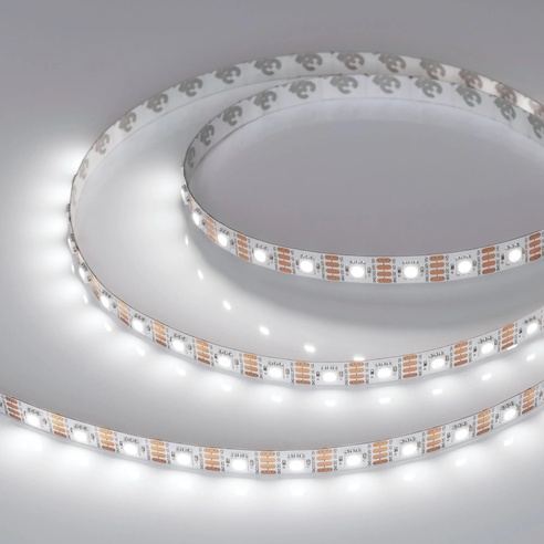 Лента светодиодная SPI-B60-10mm 12V White6000-PX1-RAM (9.3 W/m, IP20, 5060, 5m) (Arlight, бегущий огонь)