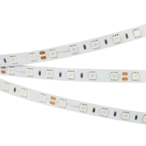 Лента светодиодная RT 2-5000 24V Blue 2x (5060, 300 LED, LUX) (Arlight, 14.4 Вт/м, IP20)