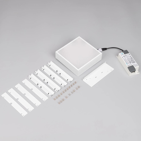 Светильник DL-GRIGLIATO-S140x140-18W Warm3000 (WH, 100 deg, 230) (Arlight, IP40 Металл, 5 лет)