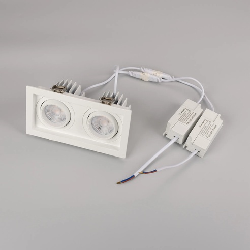 Светильник MS-VORTEX-BUILT-S170x90-2x12W Warm3000 (WH-WH, 40 deg, 230V) (Arlight, IP20 Металл, 5 лет)