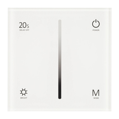 Панель SMART-P6-DIM-G-IN White (12-24V, 4x3A, Sens, 2.4G) (Arlight, IP20 Пластик, 5 лет)