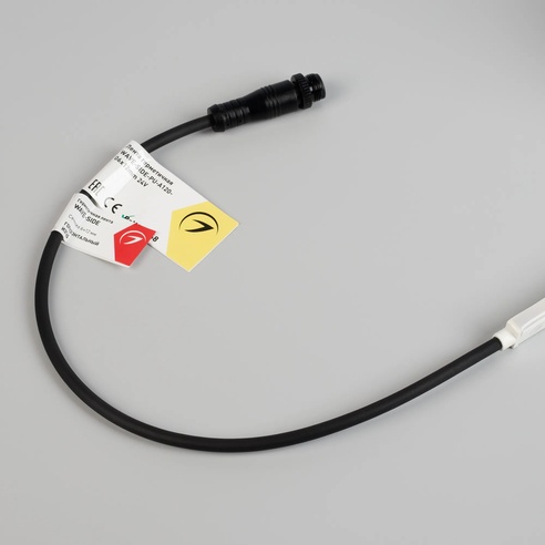 Лента герметичная WAVE-SIDE-PU-A120-06x12mm 24V White5700 (8 W/m, IP68, 5m, wire x2) (Arlight, Вывод боковой, 3 года)