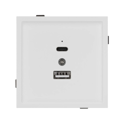 Механизм USB розетки SCT-TENDO-MUAC-SFPL-WH (5V, 3A, QC3) (Arlight, -)
