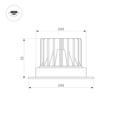 Светильник MS-ATLAS-TRIMLESS-R50-8W Day4000 (WH, 32deg, 230V) (Arlight, IP20 Металл, 5 лет)