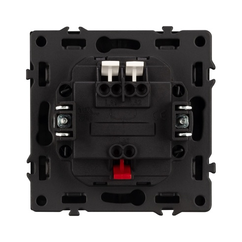 Механизм выключателя двухклавишный непроходной LED SWT-NOBE-MK02-SFPL-L-BK (230V, 10A) (Arlight, -)