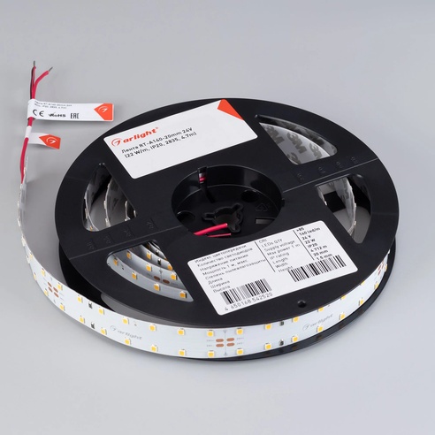 Лента светодиодная RT-A140-20mm 24V Warm3500 (22 W/m, IP20, 2835, 4.7m) (Arlight, 22 Вт, IP20)