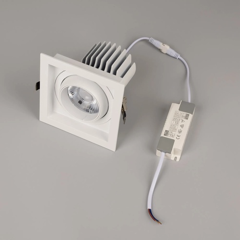 Светильник MS-VORTEX-BUILT-S140x140-30W Warm3000 (WH-WH, 30 deg, 230V) (Arlight, IP20 Металл, 5 лет)
