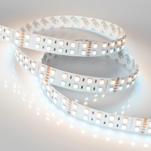 Лента светодиодная RT-B144-19mm 24V RGBW-Warm (32 W/m, IP20, 5m) (Arlight, Открытый)