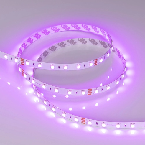 Лента светодиодная RT-B60-10mm 24V RGB (14.4 W/m, IP20, 5060, 50m) (Arlight, Открытый)