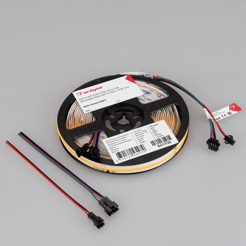Лента светодиодная SPI-COB-X378-12mm 24V White6000-PX63-BPT (7 W/m, IP20, 5m) (Arlight, бегущий огонь)