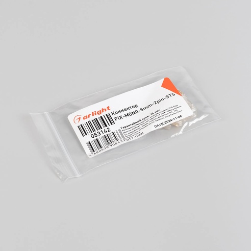 Коннектор FIX-MONO-5mm-2pin-STS  (Arlight, Прозрачный)
