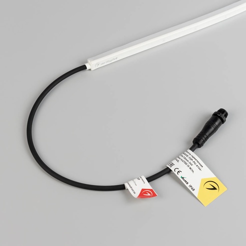 Лента герметичная WAVE-TOP-PU-A144-10x10mm 24V Day4000 (5 W/m, IP68, 3m, wire x1) (Arlight, Вывод боковой, 3 года)