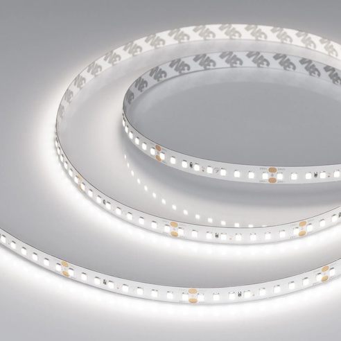 Лента светодиодная RT-A144-10mm 24V White6000 (7.7 W/m, IP20, 2835, 5m) (Arlight, высок.эфф.200 лм/Вт)