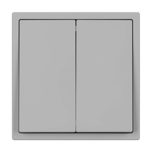 Механизм звонкового выключателя двухклавишный SWT-NOBE-MKR2-SFPL-IS (230V, 10A) (Arlight, Никель)