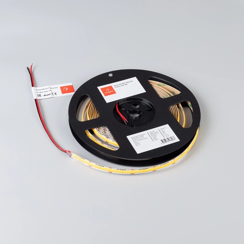Лента COB-X576-10mm 24V Warm3000 (15 W/m, IP20, 5m) (Arlight, высок.эфф.150 лм/Вт)