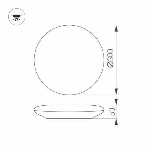 Светильник CL-FRISBEE-DIM-R300-18W Day4000-MIX (WH, 180 deg, 230V) (Arlight, IP54 Пластик, 3 года)