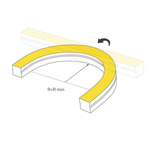Лента герметичная MOONLIGHT-PRO-SIDE-X320-20x20mm 48V Warm3000 (10 W/m, IP67, 30m, wire x2) (Arlight, Вывод боковой, 7 лет)