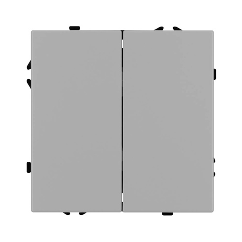 Механизм звонкового выключателя двухклавишный SWT-NOBE-MKR2-SFPL-IS (230V, 10A) (Arlight, Никель)