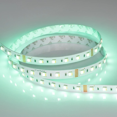 Лента светодиодная RT-B60-12mm 24V RGBW-MIX-5-in-1 (20 W/m, IP20, 5060, 5m) (Arlight, Открытый)