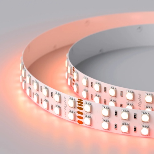 Лента светодиодная RT 2-5000 24V RGB-Warm 2x2 (5060, 720 LED, LUX) (Arlight, 32 Вт/м, IP20)
