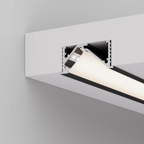 Профиль SL-BEVEL-W32-F-2000 ANOD BLACK (Arlight, Алюминий)