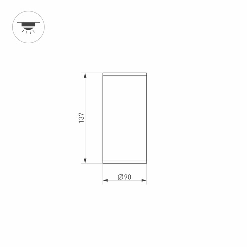 Светильник LGD-FORMA-SURFACE-R90-12W Warm3000 (WH, 44 deg, 230V) (Arlight, IP54 Металл, 3 года)