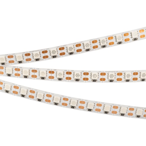 Лента светодиодная RT 2-5000 12V Cx1 Yellow 2x (5060, 360 LED, LUX) (Arlight, 15.6 Вт/м, IP20)