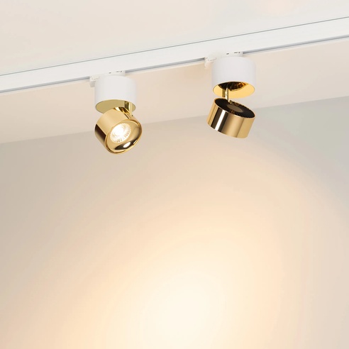 Светильник SP-PLURIO-TRACK-4TR-R77-9W Warm3000 (WH-BRS, 36 deg, 230V) (Arlight, IP20 Металл, 3 года)