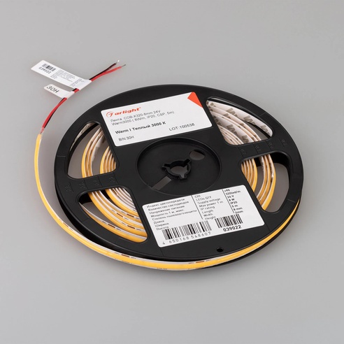Лента светодиодная COB-X320-8mm 24V Warm3000 (8 W/m, IP20, 5m) (Arlight, -)