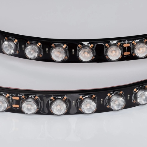 Лента светодиодная герметичная FLT-PS-A42-BLACK-23mm 24V Warm3000 (21 W/m, IP67, 30deg, 5m) (Arlight, -)