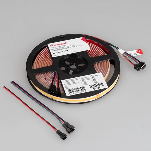 Лента светодиодная герметичная SPI-COB-SE-X378-12mm 24V Warm2700-PX63-BPT (7 W/m, IP65, 5m) (Arlight, бегущий огонь)