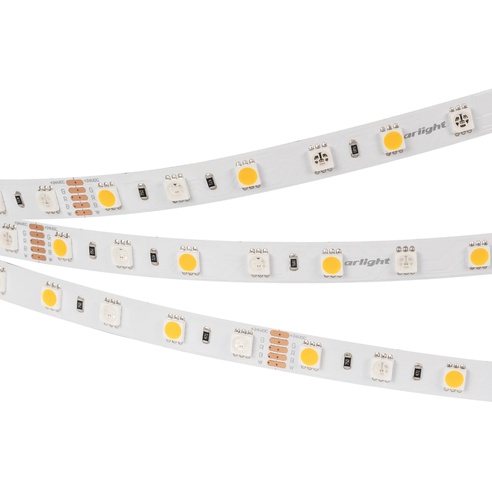 Лента светодиодная RT-B60-10mm 24V RGBW-Day (14.4 W/m, IP20, 5060, 5m) (Arlight, Открытый)
