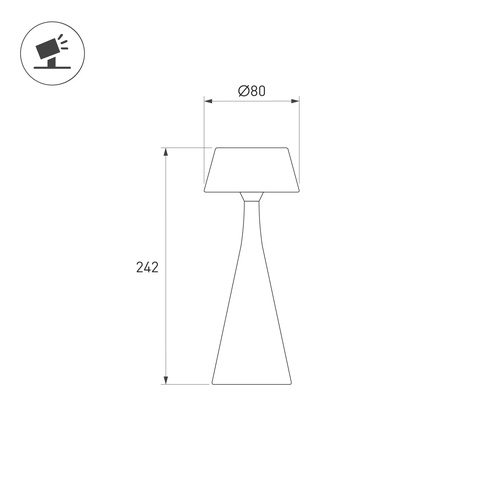 Светильник SP-TOMMY-TAB-2W Warm3000-MIX (WH, 154 deg) (Arlight, IP54 Металл, 2 года)