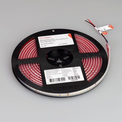 Лента светодиодная герметичная RTW-PR-A128-10mm 24V Day4000 (9.6 W/m, IP66, 2835, 5m) (Arlight, высок.эфф.150 лм/Вт)