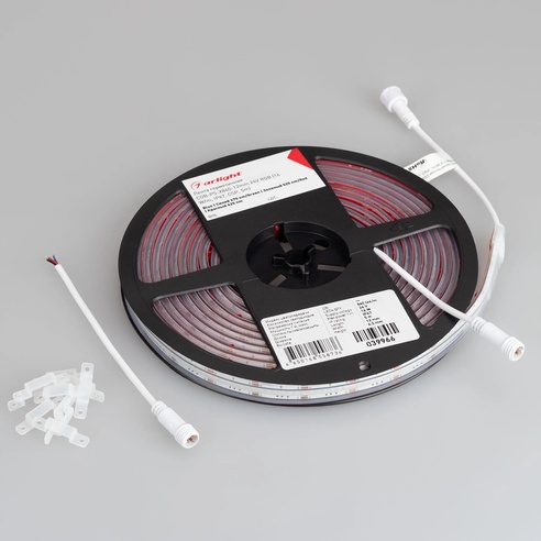 Лента светодиодная герметичная COB-PS-X840-12mm 24V RGB (16 W/m, IP67, CSP, 5m) (Arlight, -)