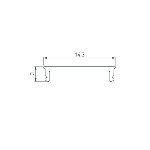 Экран SL-SLIM15-H10-W14-2000 OPAL (Arlight, Пластик)