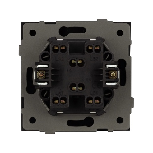 Механизм выключателя двухклавишный проходной SWT-TENDO-MKP2-SFPL-GR (230V, 10A) (Arlight, -)